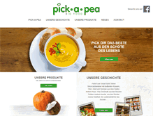 Tablet Screenshot of pick-a-pea.com